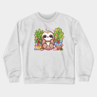 Playful Kawaii Sloth Crewneck Sweatshirt